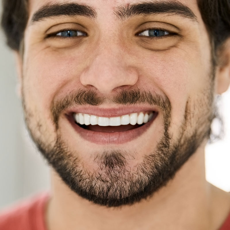 closeup of man smiling